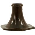 Intense Surface Mounted Base for 3 in. Outer Dia Round Post, Bronze - 8 x 11.63 x 11.63 in. IN2562988